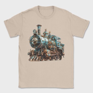 Steampunk Locomotive, Tricou Barbati (Unisex)