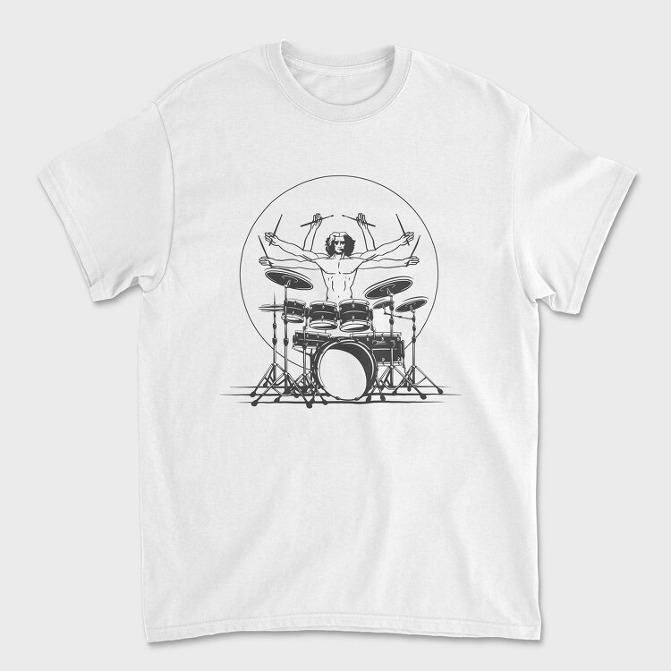 Drummer Playing Drums Design, Tricou Barbati (Unisex)