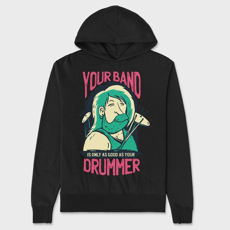 Drummer Quote, Hanorac Oversize Barbati (Unisex)