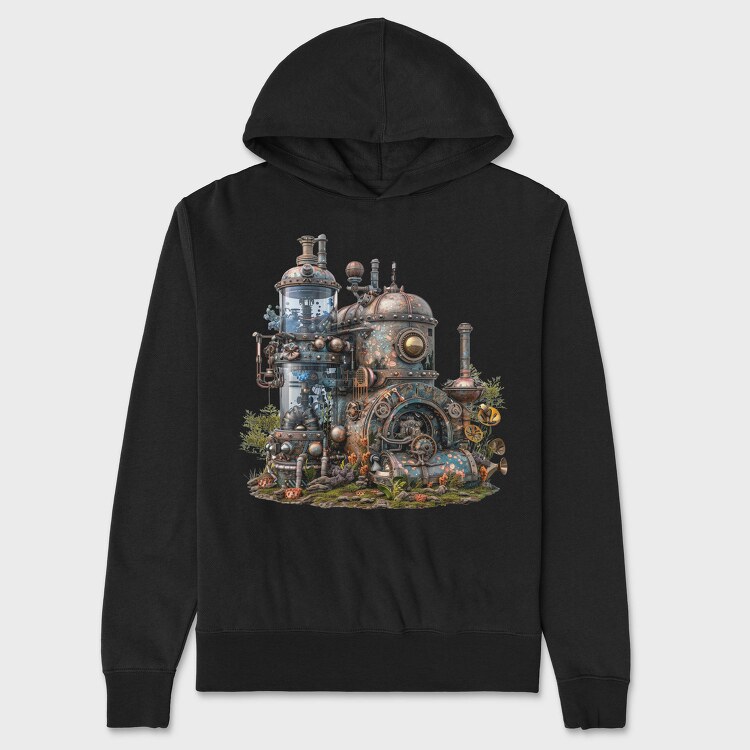 Steampunk Machine Gear, Hanorac Oversize Barbati (Unisex)