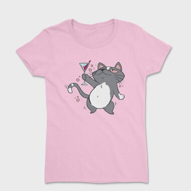 Drunk Cat With Drink, Tricou Femei