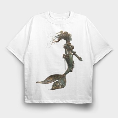 Steampunk Mermaid 03, Tricou Oversize Barbati (Unisex)
