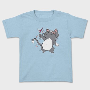Drunk Cat With Drink, Tricou Copii