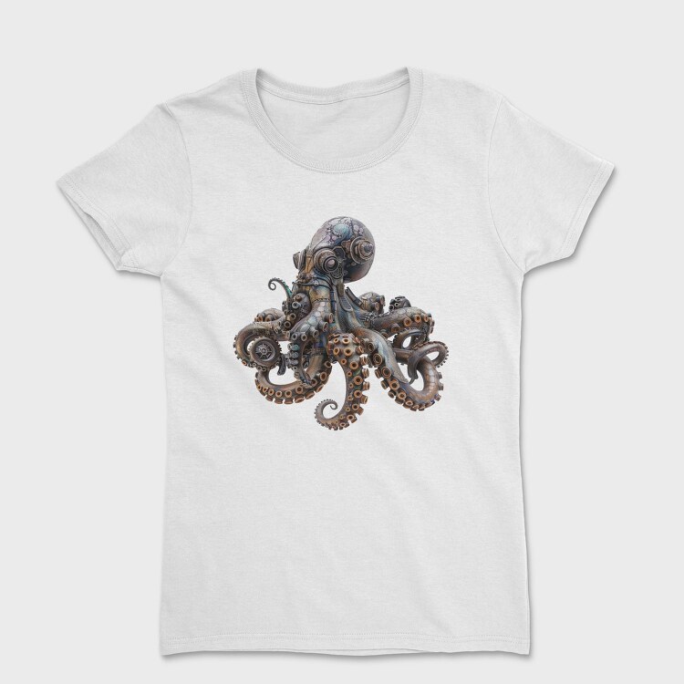 Steampunk Octopus 06, Tricou Femei