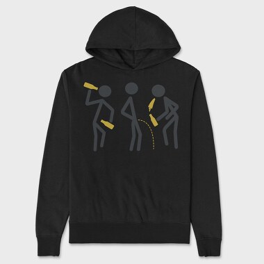 Drunk Stick Figures Request, Hanorac Oversize Barbati (Unisex)