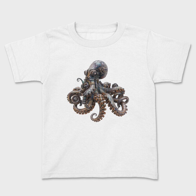 Steampunk Octopus 06, Tricou Copii