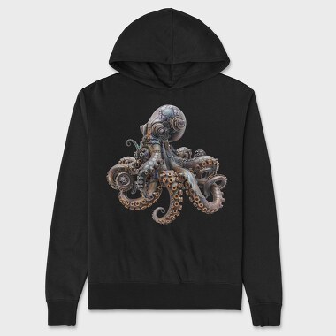 Steampunk Octopus 06, Hanorac Oversize Barbati (Unisex)