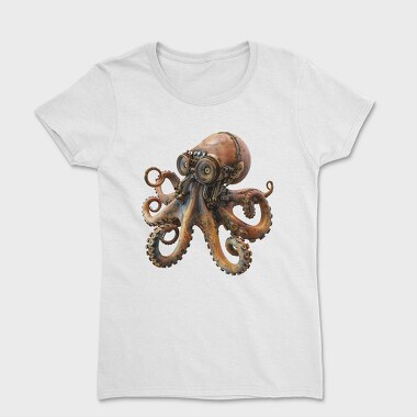 Steampunk Octopus Goggles, Tricou Femei