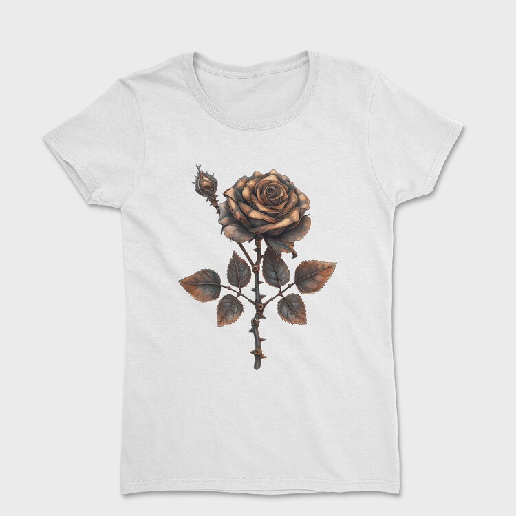Steampunk Rose Bud, Tricou Femei