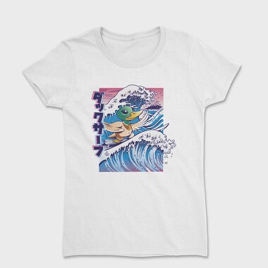 Duck Surfing Surf Vaporwave, Tricou Femei