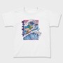 Duck Surfing Surf Vaporwave, Tricou Copii
