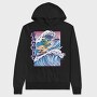 Duck Surfing Surf Vaporwave, Hanorac Oversize Barbati (Unisex)