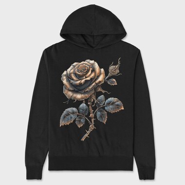 Steampunk Rose Gears, Hanorac Oversize Barbati (Unisex)