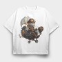 Steampunk Sailor Goggles, Tricou Oversize Barbati (Unisex)