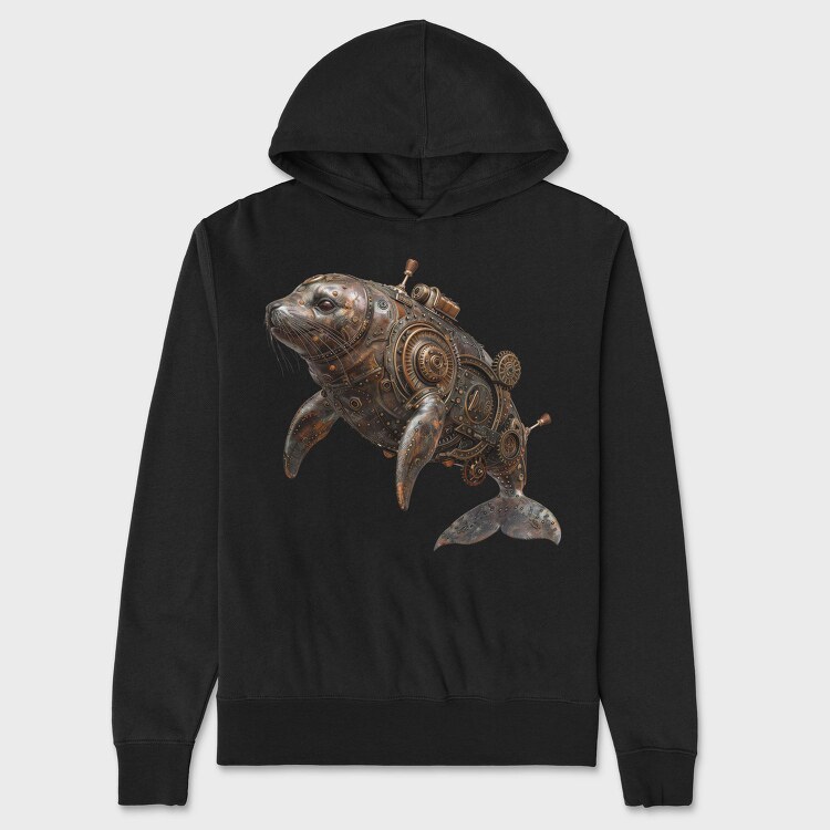 Steampunk Sea Animal, Hanorac Oversize Barbati (Unisex)