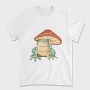 Frog Mushroom Umbrella Cottage Core, Tricou Barbati (Unisex)