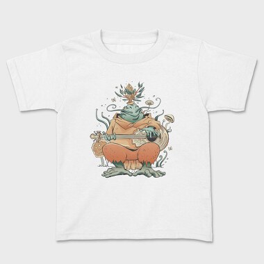 Frog Musician Magic Bard Cottage, Tricou Copii