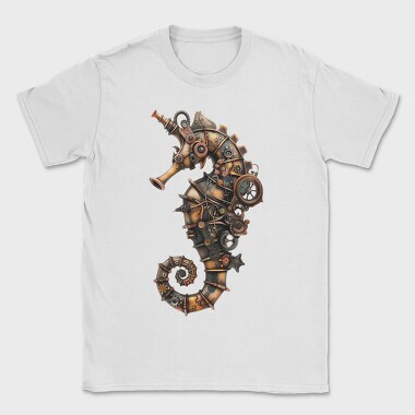 Steampunk Seahorse Gears, Tricou Barbati (Unisex)