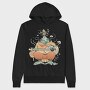 Frog Musician Magic Bard Cottage, Hanorac Oversize Barbati (Unisex)