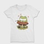 Frog Playing Drums Mushroom, Tricou Femei