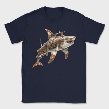 Steampunk Shark 106021004, Tricou Barbati (Unisex)
