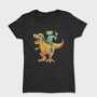 Frog Riding A T Rex Dino Trex, Tricou Femei