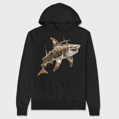 Steampunk Shark 106021004, Hanorac Oversize Barbati (Unisex)
