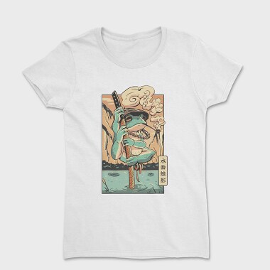 Frog Samurai Japanese Chill Traditional, Tricou Femei