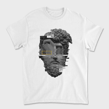 Frontal Glitched Statue Glitch 5, Tricou Barbati (Unisex)