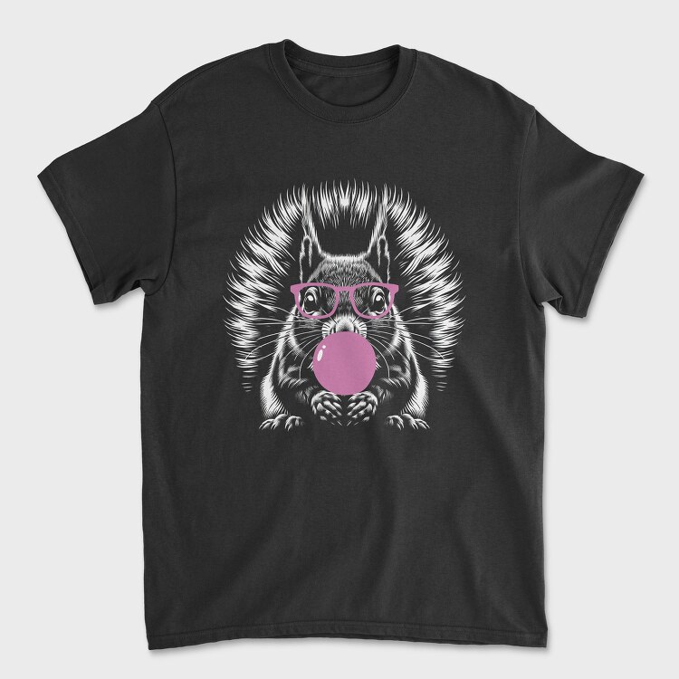 Fun Squirrel With Bubble Gum, Tricou Barbati (Unisex)