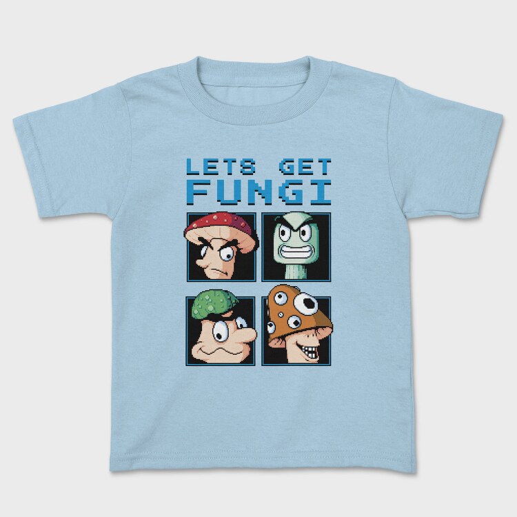 Fungi Cartoon Characters Let S Get Pixel, Tricou Copii