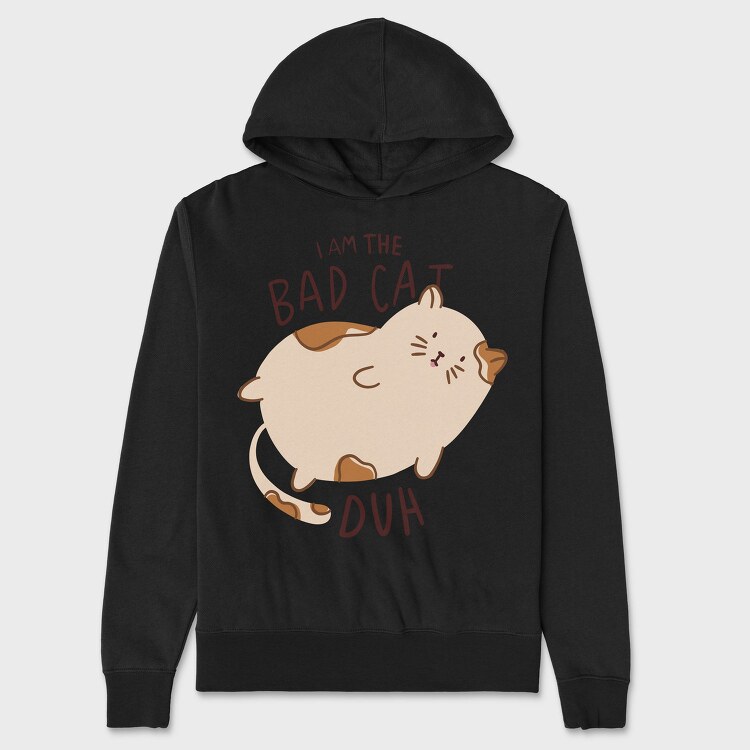I Am The Bad Cat, Hanorac Oversize Barbati (Unisex)