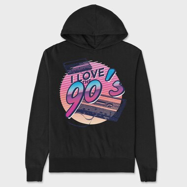 I Love The 90S, Hanorac Oversize Barbati (Unisex)