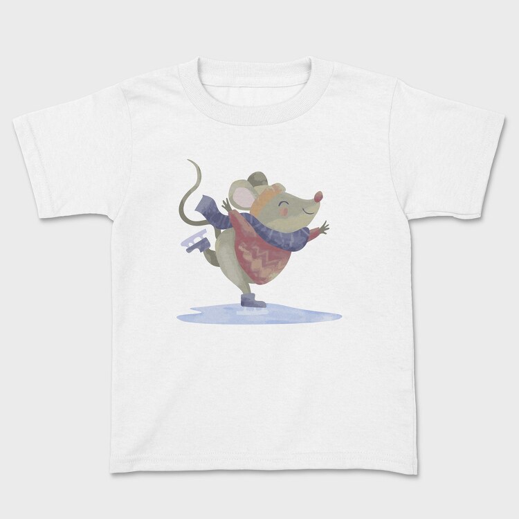 Ice Skating Mouse, Tricou Copii