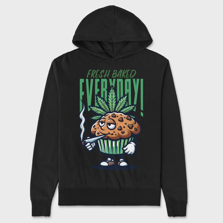 Cannabis Muffin Fresh Baked, Hanorac Oversize Barbati (Unisex)