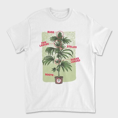 Cannabis Plant Chart Nature Weed, Tricou Barbati (Unisex)
