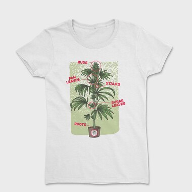 Cannabis Plant Chart Nature Weed, Tricou Femei
