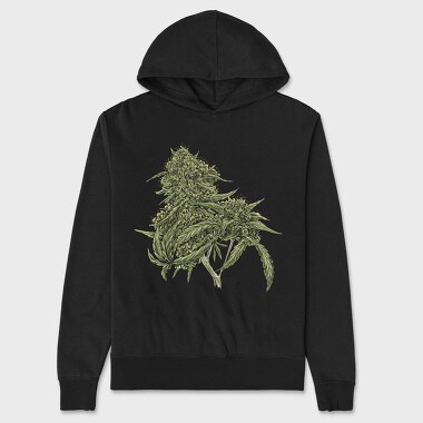 Cannabis Pud Plant Weed, Hanorac Oversize Barbati (Unisex)