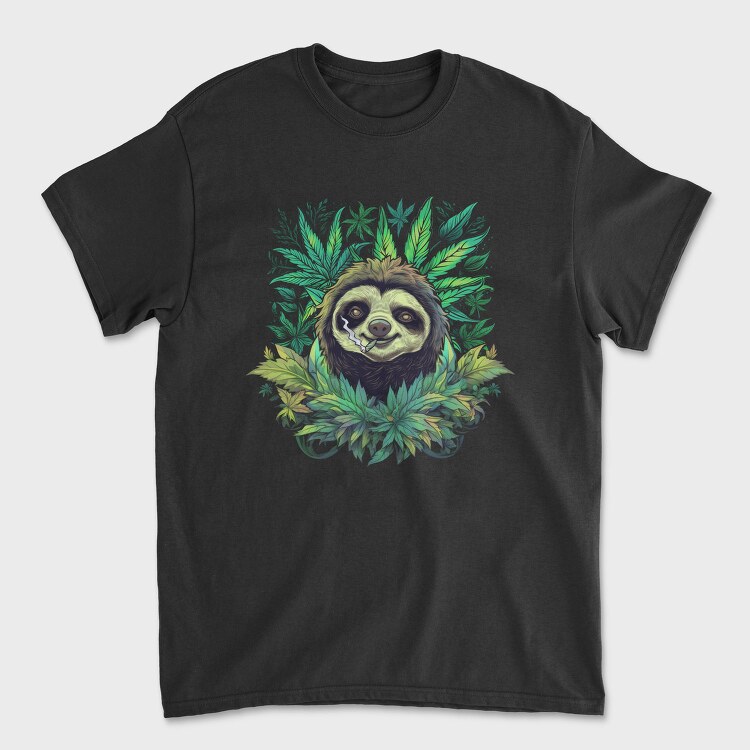 Cannabis Sloth, Tricou Barbati (Unisex)