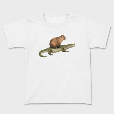 Capybara And Crocodile, Tricou Copii