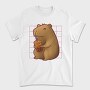 Capybara Drinking A Cup Of Tea Boba Tote, Tricou Barbati (Unisex)