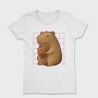 Capybara Drinking A Cup Of Tea Boba Tote, Tricou Femei