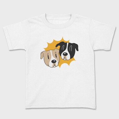 Cartoon Dog Faces, Tricou Copii