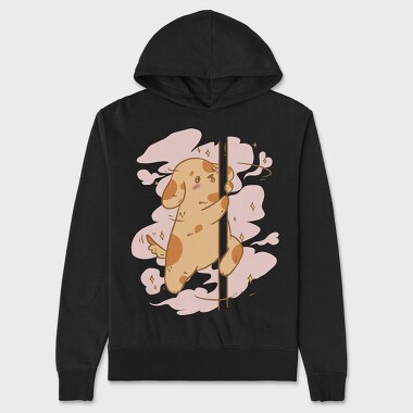 Cartoon Dog Pole Dancing, Hanorac Oversize Barbati (Unisex)