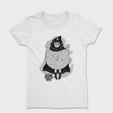 Cartoon Wizard Boy Fantasy Fluffy Club, Tricou Femei