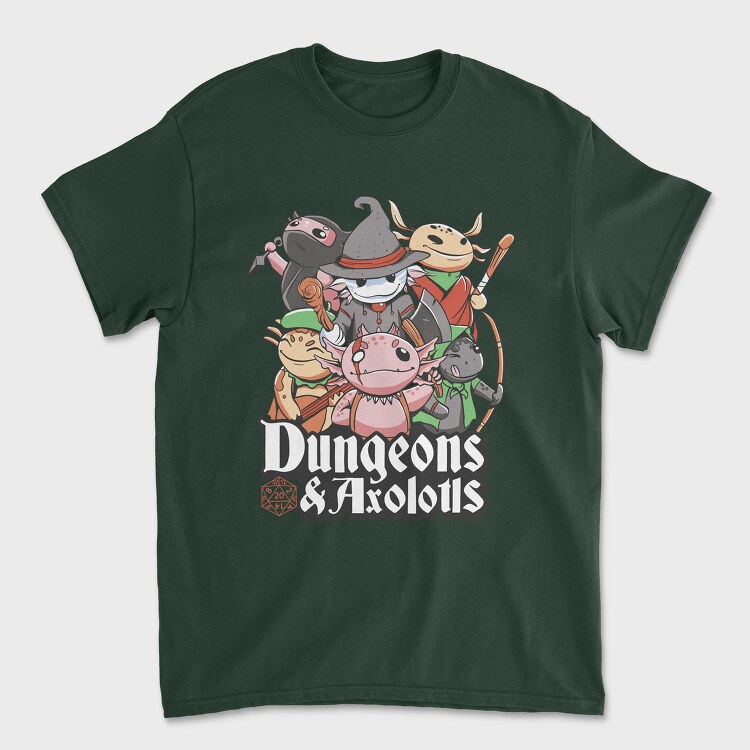 Dungeons And Axolotls Dungeon, Tricou Barbati (Unisex)