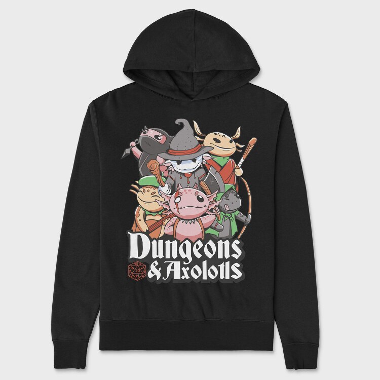 Dungeons And Axolotls Dungeon, Hanorac Oversize Barbati (Unisex)
