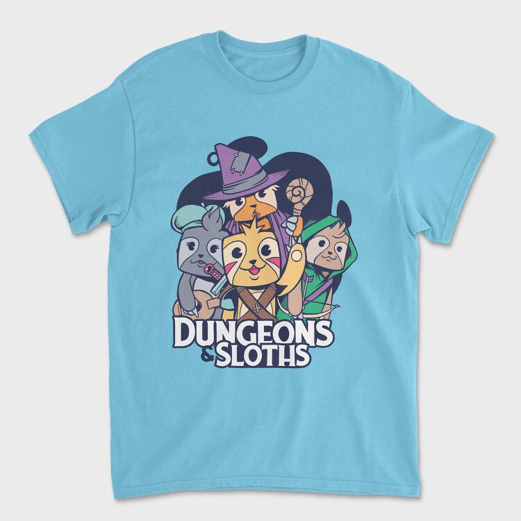 Dungeons Sloths, Tricou Barbati (Unisex)