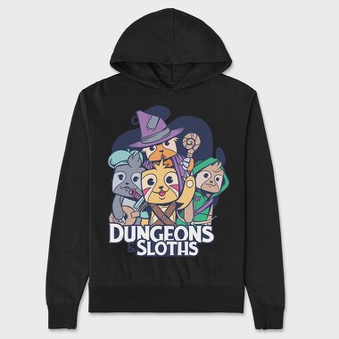 Dungeons Sloths, Hanorac Oversize Barbati (Unisex)
