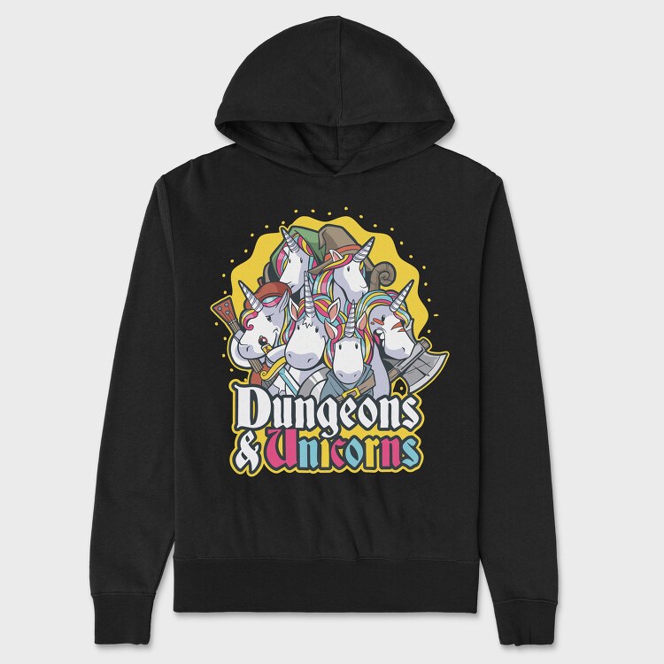 Dungeons Unicorns, Hanorac Oversize Barbati (Unisex)